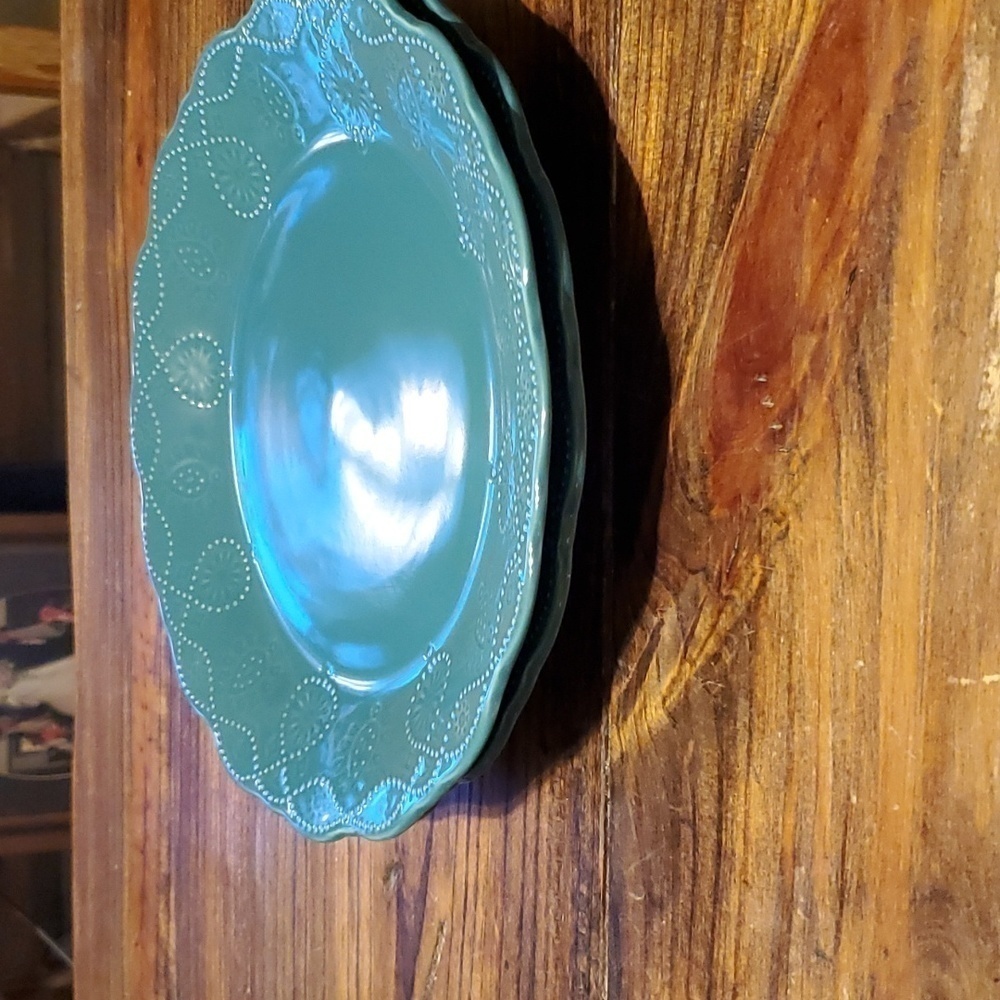 The Pioneer Woman Stoneware Teal Plates Set of 2 - Picture 5 of 5